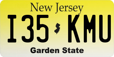 NJ license plate I35KMU