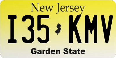 NJ license plate I35KMV