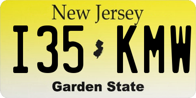 NJ license plate I35KMW