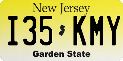 NJ license plate I35KMY