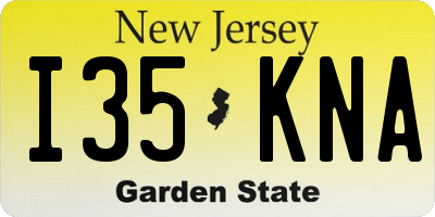 NJ license plate I35KNA