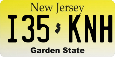 NJ license plate I35KNH