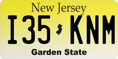 NJ license plate I35KNM