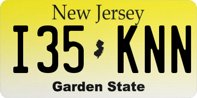 NJ license plate I35KNN
