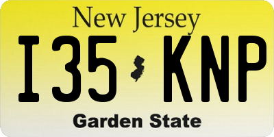 NJ license plate I35KNP