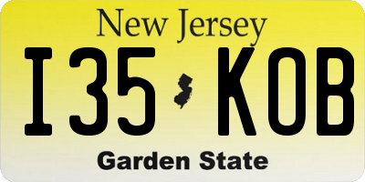 NJ license plate I35KOB
