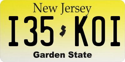 NJ license plate I35KOI
