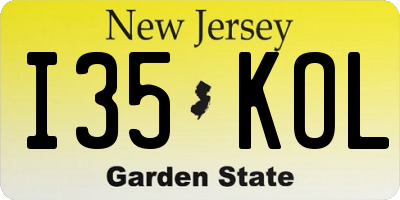 NJ license plate I35KOL