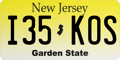 NJ license plate I35KOS