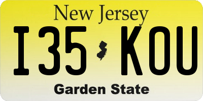 NJ license plate I35KOU