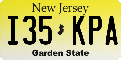 NJ license plate I35KPA