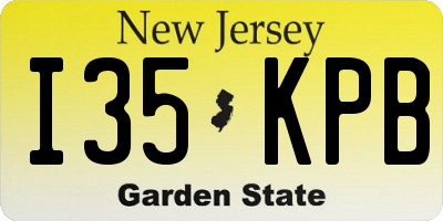 NJ license plate I35KPB