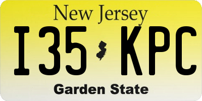 NJ license plate I35KPC