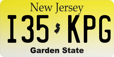 NJ license plate I35KPG