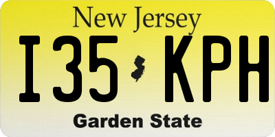 NJ license plate I35KPH