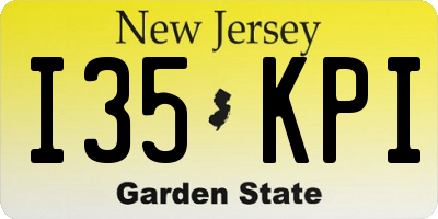 NJ license plate I35KPI