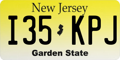 NJ license plate I35KPJ