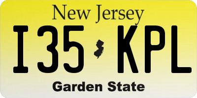 NJ license plate I35KPL