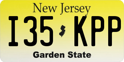 NJ license plate I35KPP