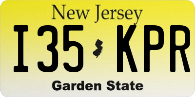 NJ license plate I35KPR