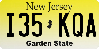 NJ license plate I35KQA