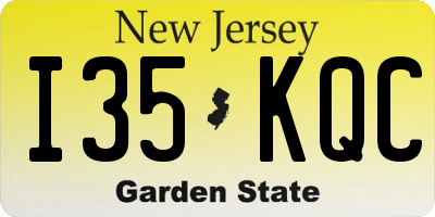 NJ license plate I35KQC