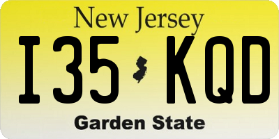 NJ license plate I35KQD