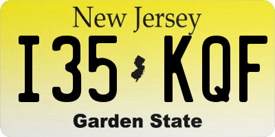 NJ license plate I35KQF