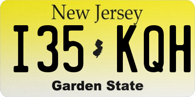 NJ license plate I35KQH