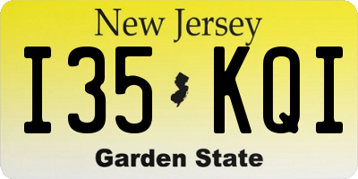 NJ license plate I35KQI