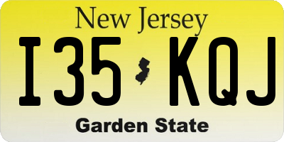 NJ license plate I35KQJ
