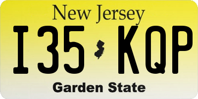 NJ license plate I35KQP