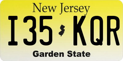NJ license plate I35KQR