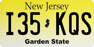 NJ license plate I35KQS