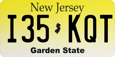 NJ license plate I35KQT