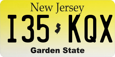 NJ license plate I35KQX