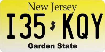 NJ license plate I35KQY