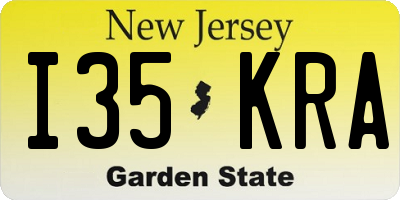 NJ license plate I35KRA