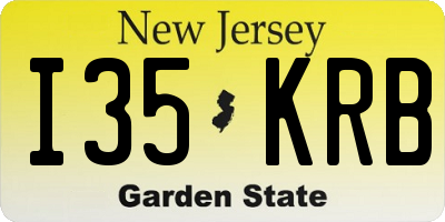 NJ license plate I35KRB
