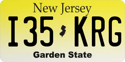 NJ license plate I35KRG