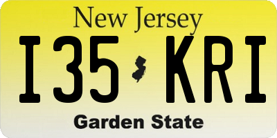 NJ license plate I35KRI
