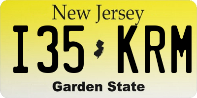NJ license plate I35KRM