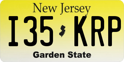 NJ license plate I35KRP