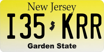 NJ license plate I35KRR
