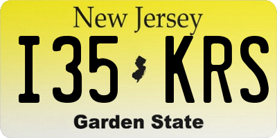 NJ license plate I35KRS