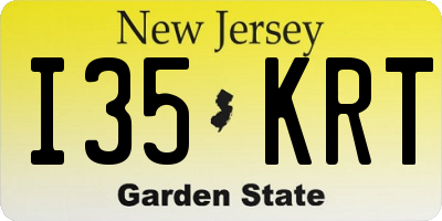 NJ license plate I35KRT