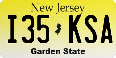 NJ license plate I35KSA