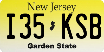 NJ license plate I35KSB