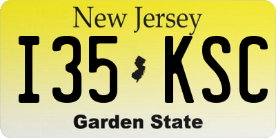 NJ license plate I35KSC