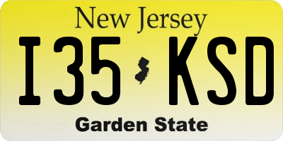NJ license plate I35KSD